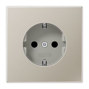 Wandcontactdoos edelstaal met R/A LS