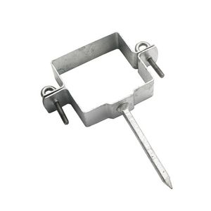 Scharnierpijpbeugel HWA zink vierkant 120x120mm met slagpen