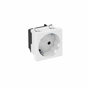 Contactdoos 1-vdg 33gr 250V 10/16A carbonaat puur wit