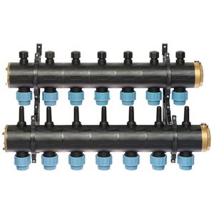 Brineverdeler 4420 2 "kunststof + PE-koppeling 32mm 7-groepen
