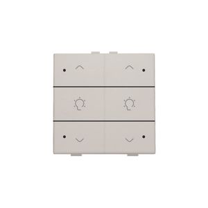 Dubbele dimbediening met led Home Control light grey