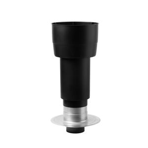 Renotop Ventifix Ø125mm zwart PP met EPS Isolatie incl. plakplaat