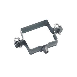 Zinken graphite-grey  scharnierpijpbeugel  v. vierkante buis 100x100mm met moer M10