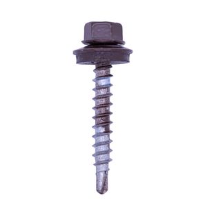 Boor/damwandschroef 4,8x35mm zeskantkop 14mm RAL8014 VVE=50