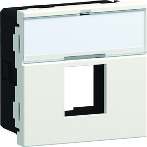 Ecoline45 inbouwset 1x multimedia type 01 45x45, verkeerswit