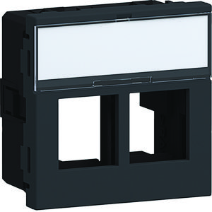 Ecoline45 inbouwset 2x multimedia type 01 45x45, grafietzwart
