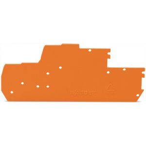 Afsluit-/tussenplaat 1mm dik oranje VVE=25