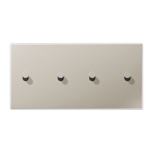Afdekking LS1912 edelstaal horizontaal 2+2 hevel kegel