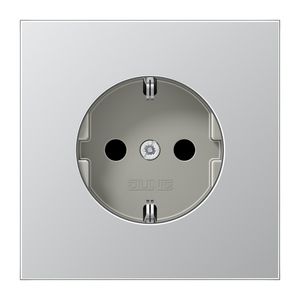 Wandcontactdoos aluminium met R/A LS