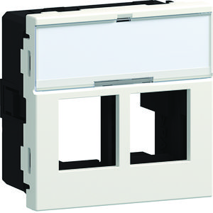 Ecoline45 inbouwset 2x multimedia type 01 45x45, verkeerswit