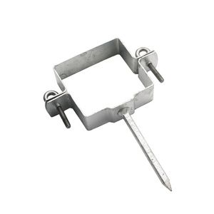 Scharnierpijpbeugel HWA zink vierkant 100x100mm met slagpen