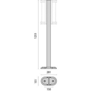 Mast 45 1233mm