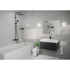 Vernis Shape Showerpipe 240 1 straalsoort bad therm mat zwart