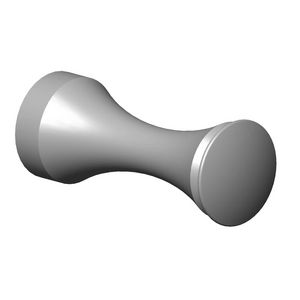 Haak 20x20x50mm Dark Platinum gebors.