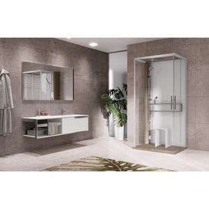 Douchekabine glax 20 2 +f (h11,5) 100x80 limetherhydro black