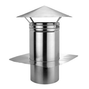 Platdakontluchter alu. gelast DW 200mm incl. regenkap