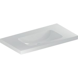iCon Light wastafel 90x48cm zonder kraangat zonder overloop / met afleg wit