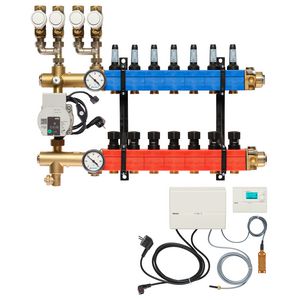 Vloerverw.verdeler 4861 4-pijps E-pomp BA. 10-145l/u 7-groeps