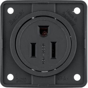 Wandcontactdoos USA/Canada NEMA 5-15 R berker Integro zwart