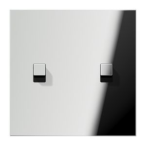 Afdekking LS1912 glans chroom 2x hevel kubus