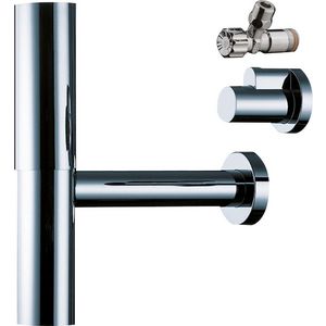 Designsifon 1.1/4" Flowstar incl. 2x hoekstopkraan+covers chroom