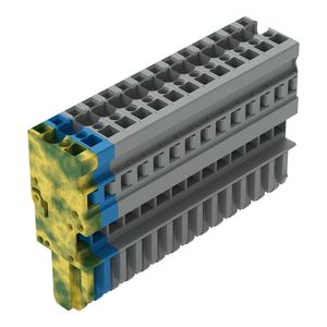 1-draads female steker CAGE CLAMP 4mm² grijs/blauw/g VVE=10