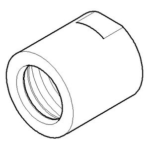 Bevestiging Moer 33x35mm Dark Platinum gebors.