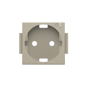 Afwerkingsset geconn. schakelbaar stopcontact+knop champagne