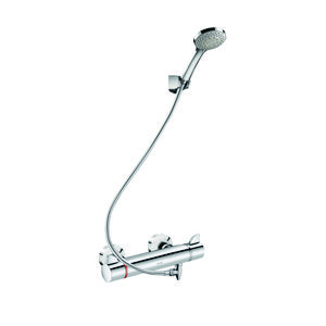 Douchethermostatisch +leegloop+handdouche met afsl. s-kopp.