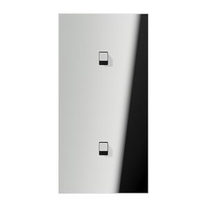 Afdekking LS1912 glans chroom verticaal 1+1 hevel kubus