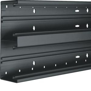 Bodemprofiel BR65 65x210mm dubbel pvc zwart VVE=2
