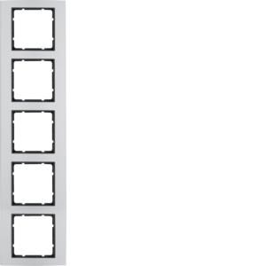 Afdekraam 5-v berker B.7 aluminium/antraciet