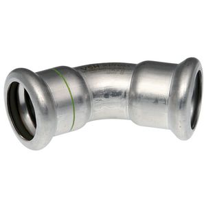 Bochtkoppeling 45° XPress RVS 316L 108x108mm R2713 VVE=2
