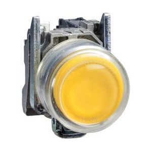 Drukknop Terugvering Uitstekend Ø22mm Ongemarkeerd Geel