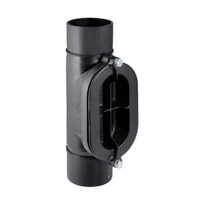 Polyethyleen (PE) ontstoppingsstuk 90° 110mm met ovale deksel