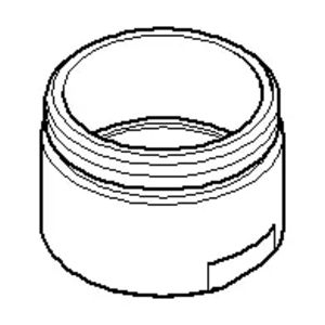 Beluchter mouw 18,5x13mm chr gebors.