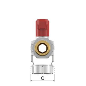 Vul/aftapkraan vernikkeld +tule +kap 1/2"bt. simplex
