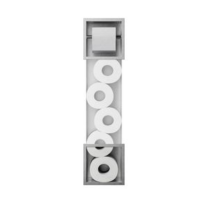Closed CL5 inbouw closetrolhouder+reserveclosetrolhouder RVS voor 5 rollen