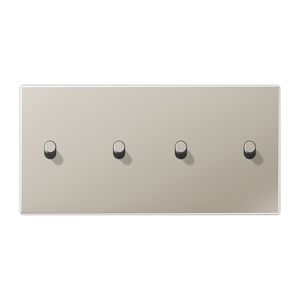 Afdekking LS1912 edelstaal horizontaal 2+2 hevel cylin
