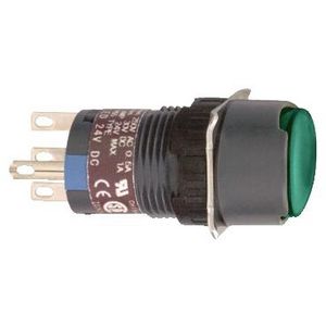 Drukknop Rond Verlicht 16mm Verzonken terugv 24V 1