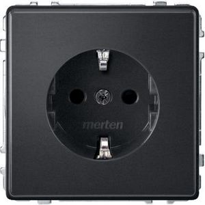 Wandcontactdoos Kinderbeveiliging Antraciet IP44 Aquadesign