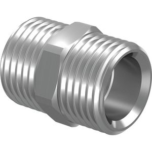 Dubbele nippel vernikkeld 1/2"bt.