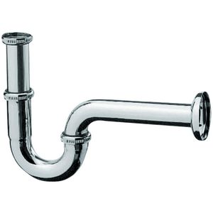 Buissifon 1.1/4" incl. muurbuis + rozet chroom