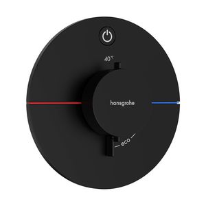 ShowerSelect Comfort S thermostaat afbouwdeel tbv inbouw voor 1 functie mat zwart