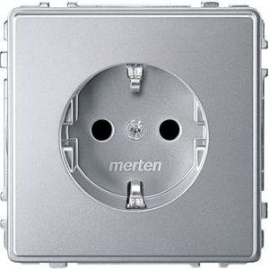 Wandcontactdoos Kinderbeveiliging Aluminium IP44 Aquadesign