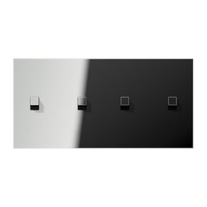 Afdekking LS1912 glans chroom horizontaal 2+2 hevel cylin