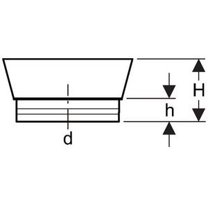 Polyethyleen (PE) beschermstop geel 110mm