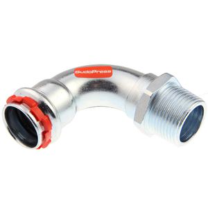 Puntknie / bocht 90° SudoPress Staalverzinkt FM 12x3/8"bt.dr. SP8092GV VVE=5