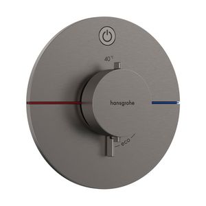 ShowerSelect Comfort S thermostaat afbouwdeel tbv inbouw voor 1 functie Brushed Black Chrome