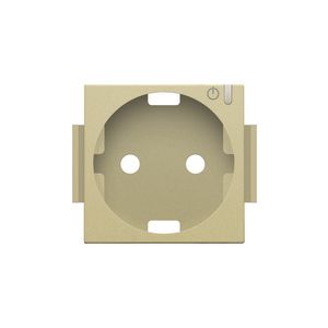 Afwerkingsset geconn. schakelbaar stopcontact+knop gold